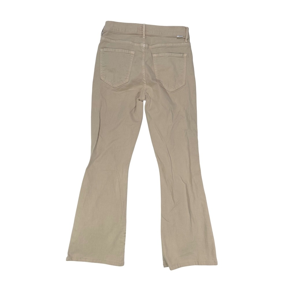 MOTHER The Weekender Chalk It Up Tan Flare Jeans Size 28 High Rise Khaki - Picture 2 of 5